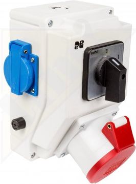 Elektro-Plast Zestaw instalacyjny z gniazdem 32A 5P+2x2P+Z RS-Z (0-1) czerwony (6276-00)