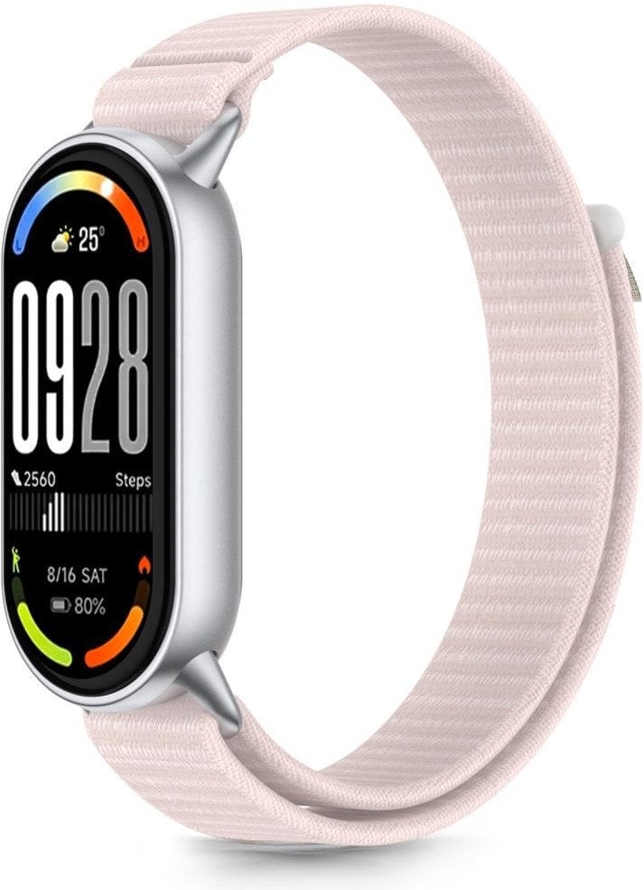 TECH-PROTECT NYLON STRIPE XIAOMI SMART BAND 8 / 9 / 10 / NFC PINK/GREY