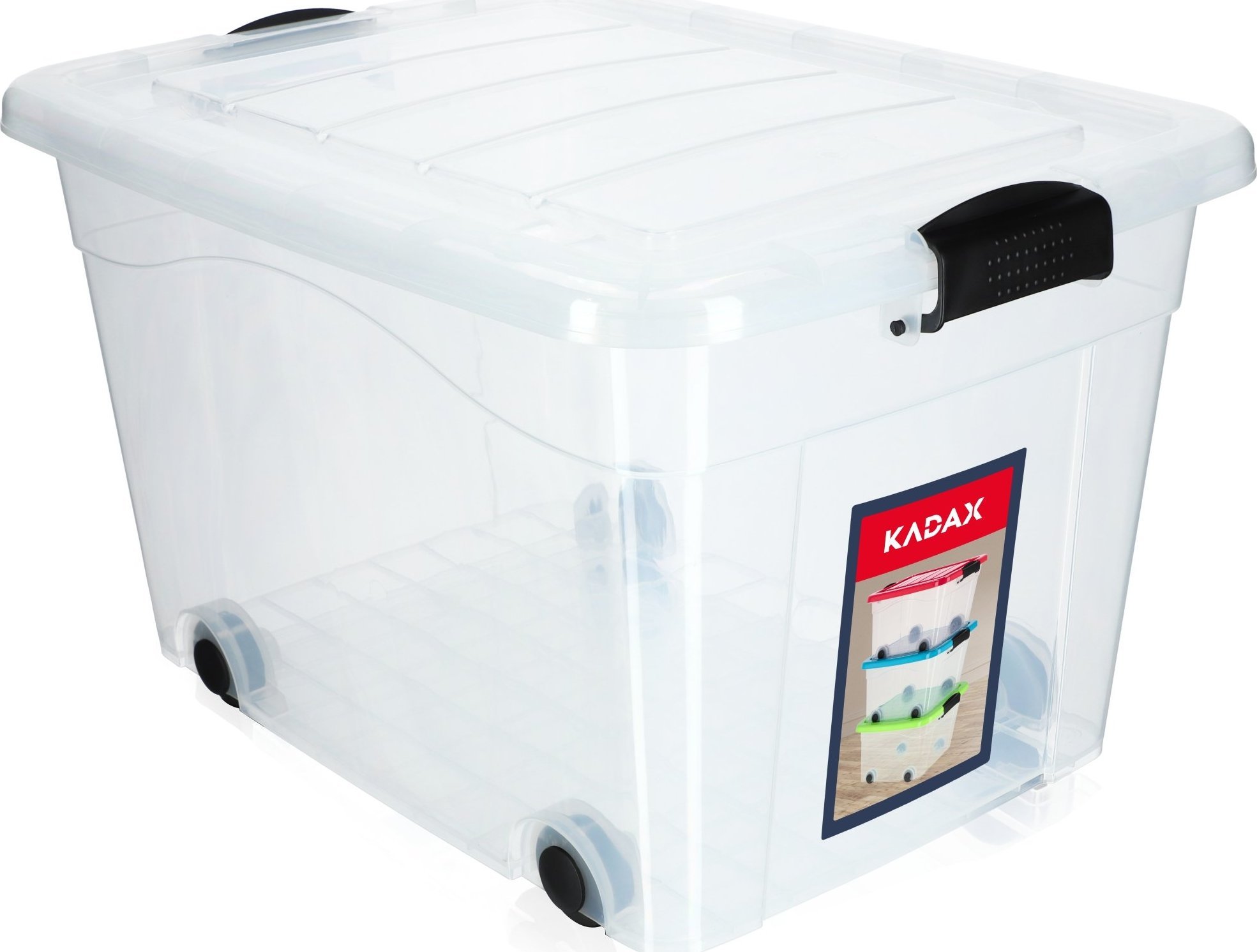 Kadax Pojemnik Organizer Pudełko Zabawki Na Kółkach 60L