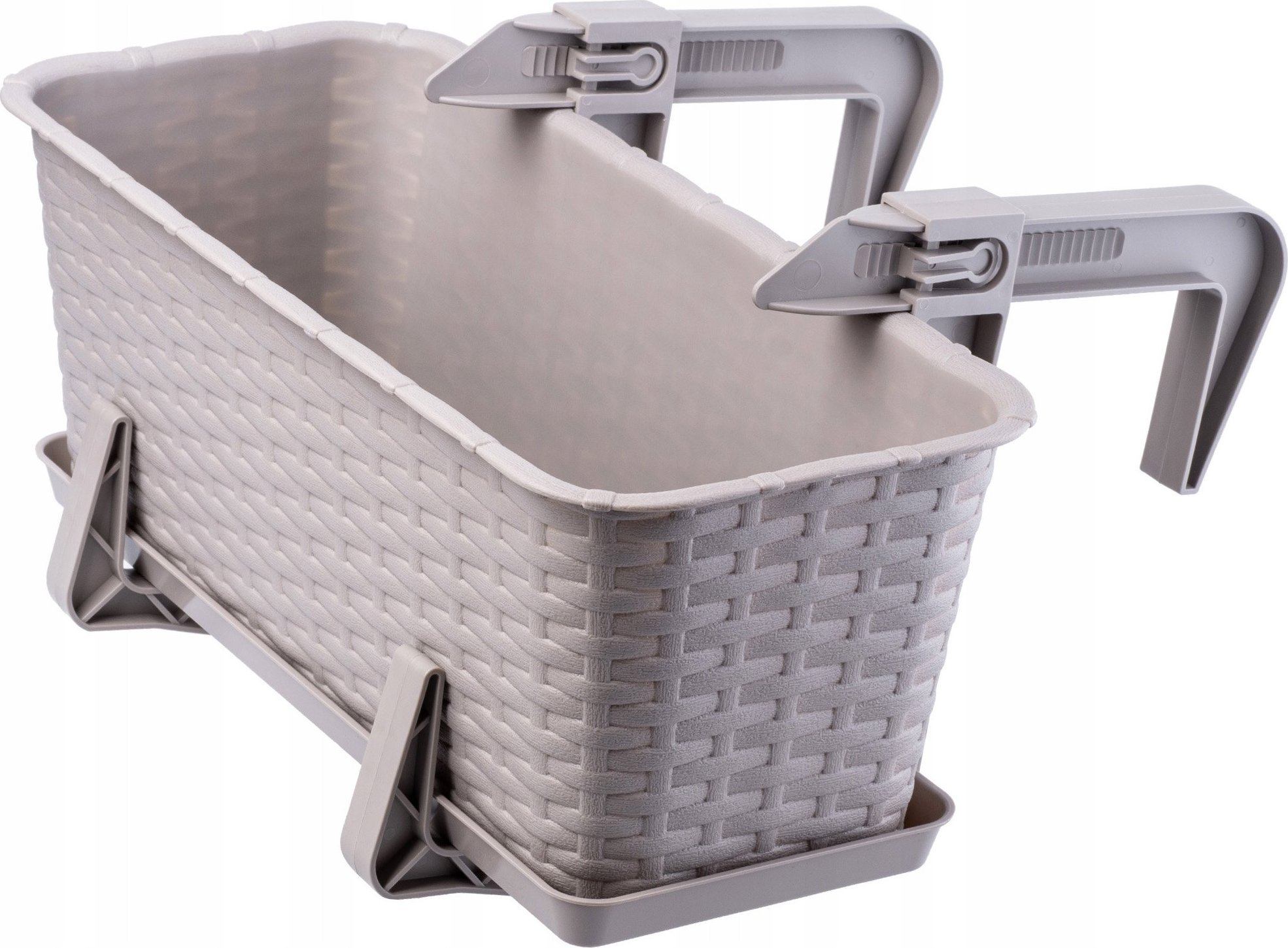 Kadax Doniczka Donica Balkonowa Podstawka 40cm Karmelowa