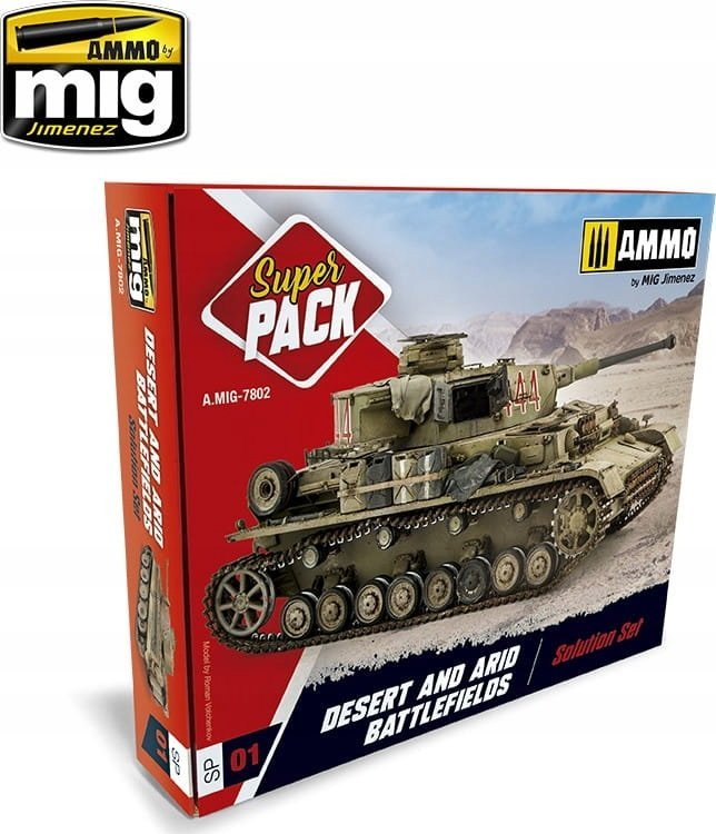 Vallejo Ammo: Super Pack - Desert and Arid Battlefields Solution Set