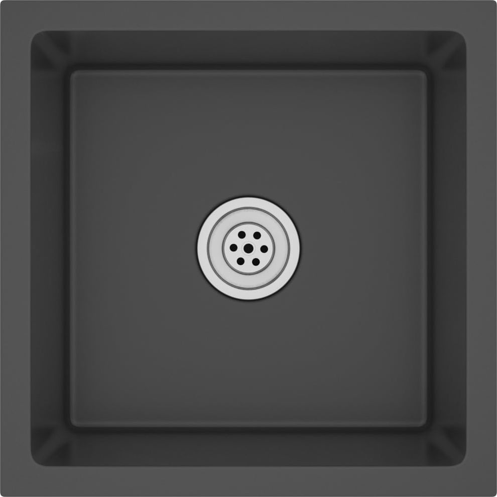 Zlewozmywak vidaXL Ręcznie robiony kuchenny, sitko, czarny, stal nierdzewna