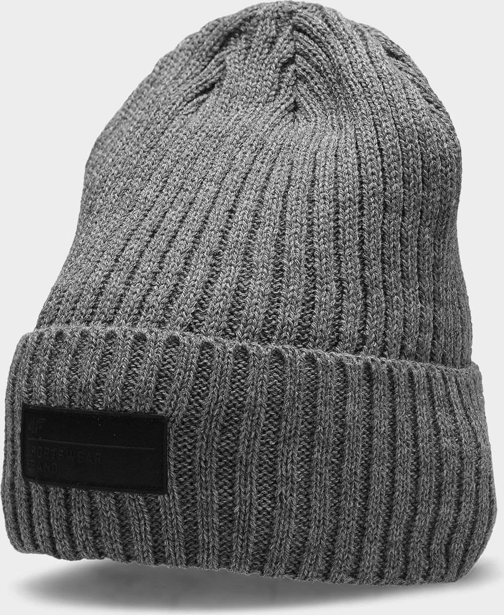 4f Czapka zimowa H4Z22-CAM013 Szary melanż r.M