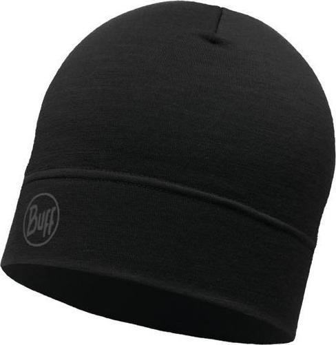 Buff BUFF® Czapka Merino Lightweight Hat SOLID BLACK