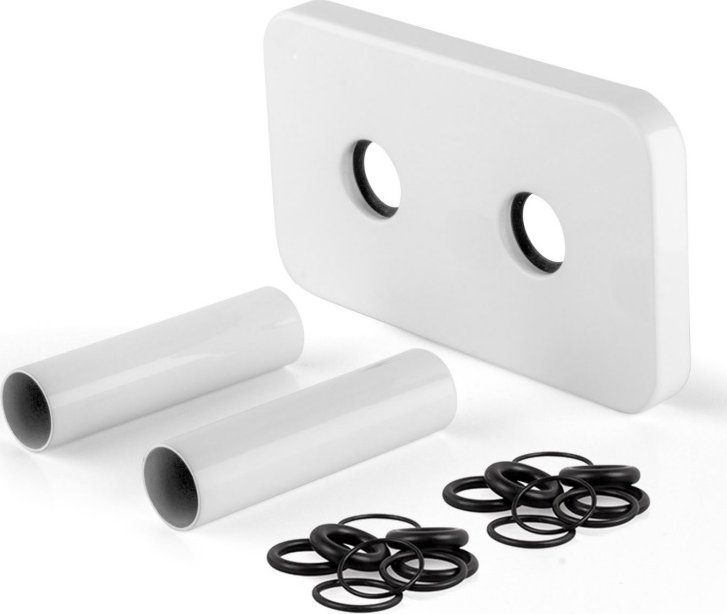 ROZETA DUO 50MM BIAŁA Z USZCZELKAMI + O18 X L-70MM // G.Z.ROZETA-DUO-062BB.70