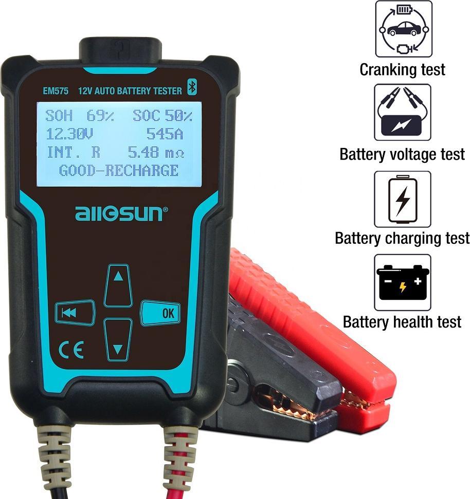 Allsun Tester analizator akumulatorów 12/24 V 2000 CCA