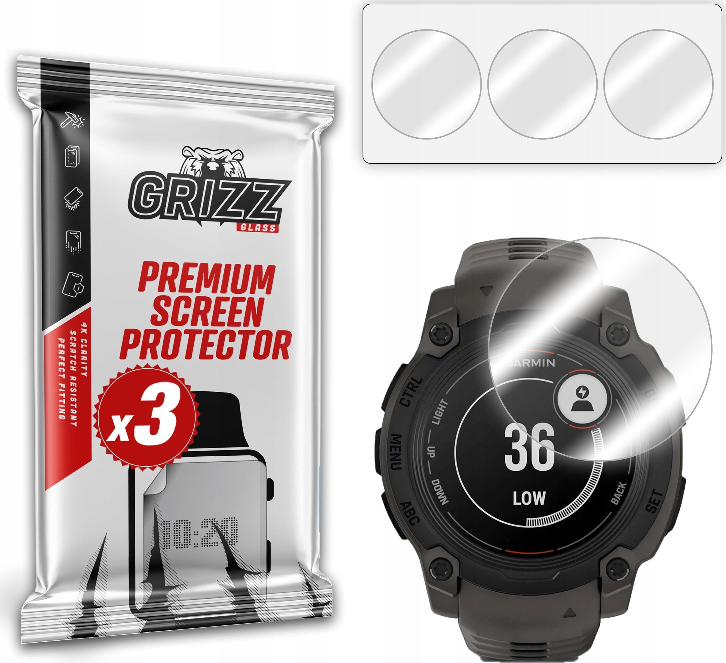 Folia hydrożelowa GrizzGlass Hydrofilm do Garmin Instinct E 40mm
