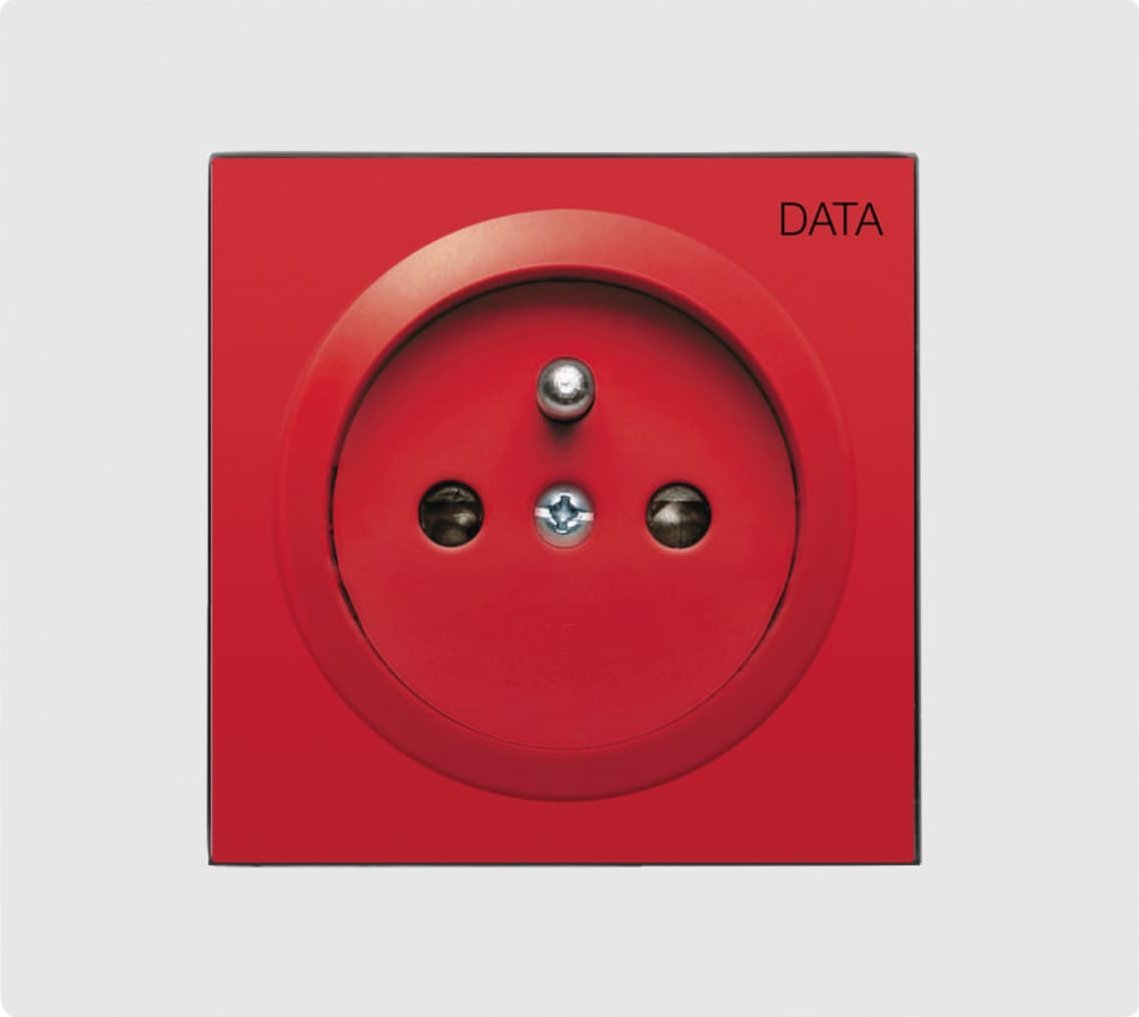 Elektro-Plast Vestra Gniazdo pojedyncze DATA bez ramki podtynkowe IP20 czerwony 3842-10