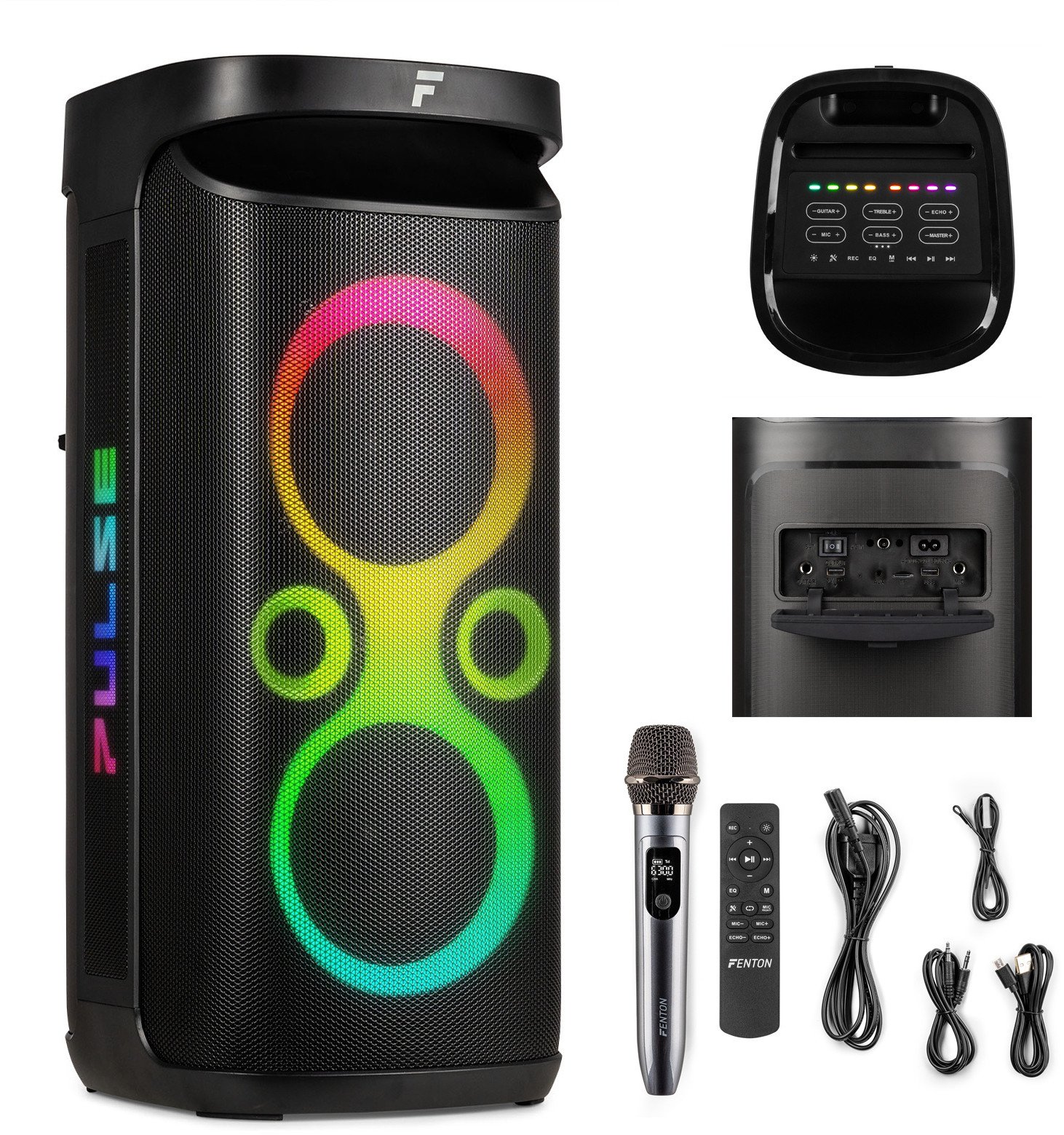 Głośnik imprezowy boombox LED Pulse130 Fenton one size