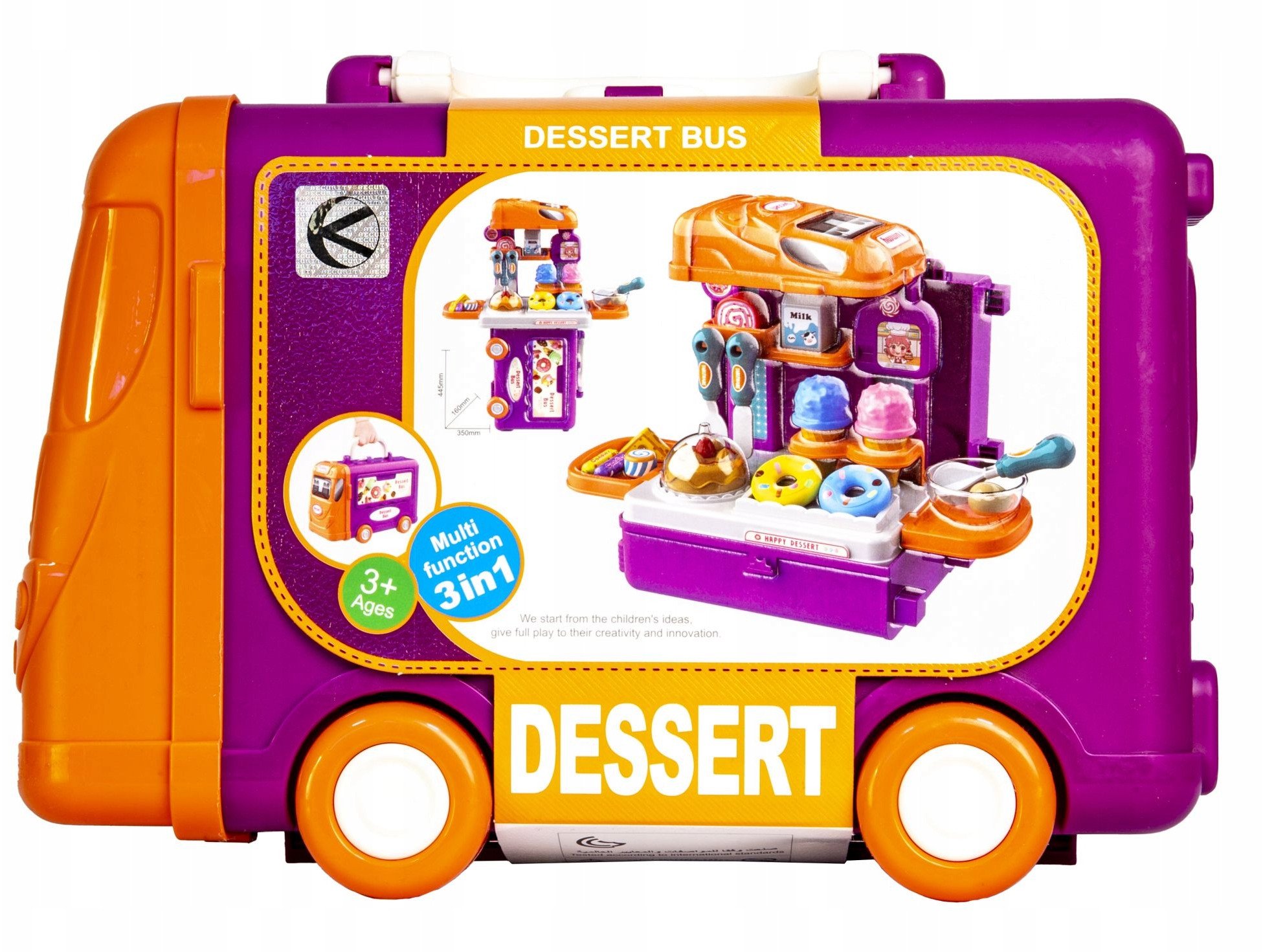 Zestaw w kuferku cukiernia lody ciastka