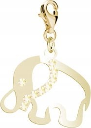 Radziszewska Jewellery Pozłacany Charms SŁONIK DEDYKACJA