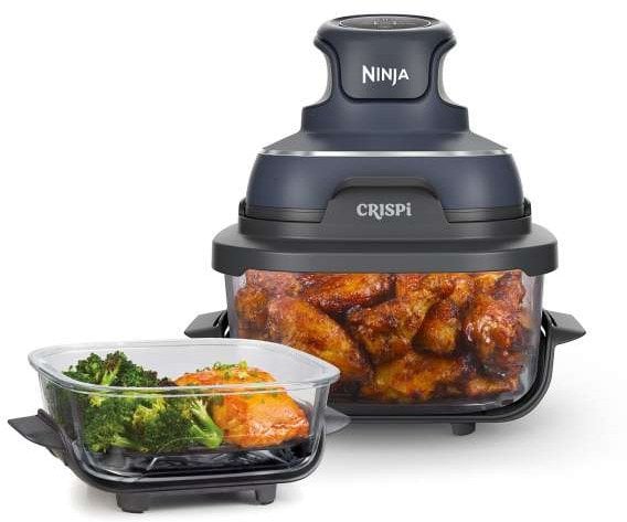Ninja CRISPi Single 3.8 L 1700 W Hot air fryer Blue, Grey, Transparent