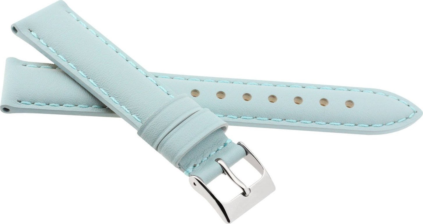 JVD Skórzany pasek do zegarka 18 mm JVD R41306-18 błękitny