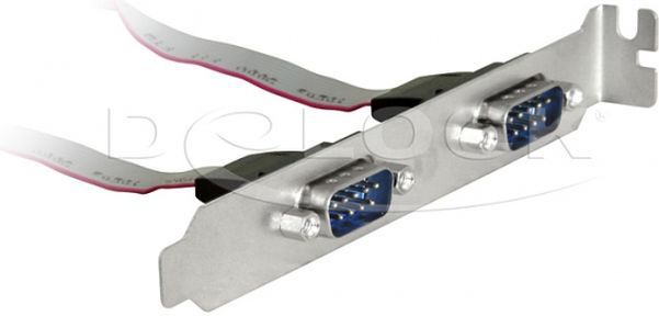 Delock Gniazdo COM 9Pin(DB9M) x2 na śledziu 89268