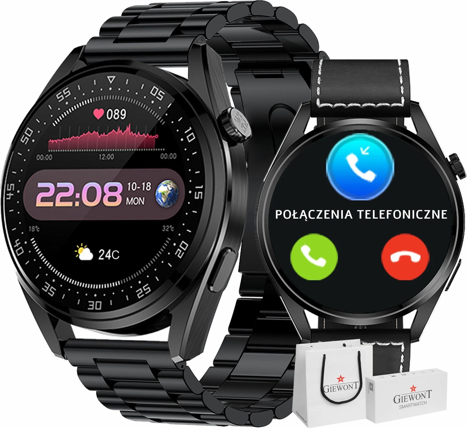 Smartwatch Giewont GW450-2 Czarny (GW450-2)