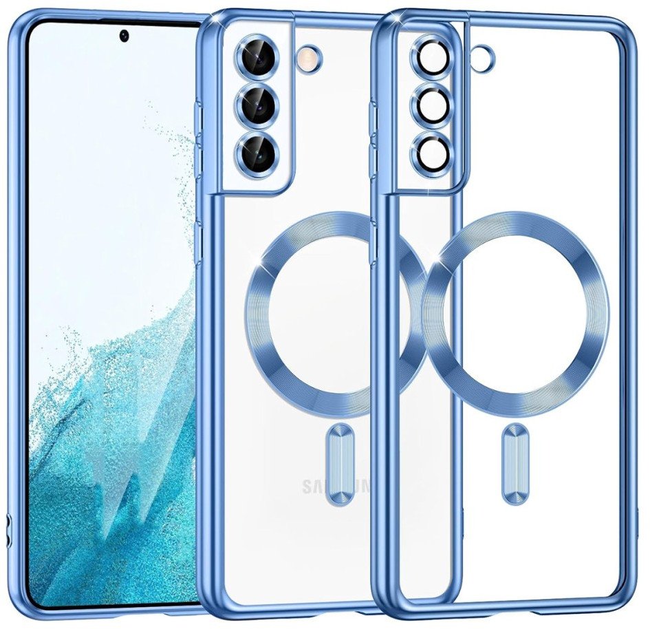 Etui Supero magnetyczne tpuplating do Galaxy S22, przezroczysto-niebieskie