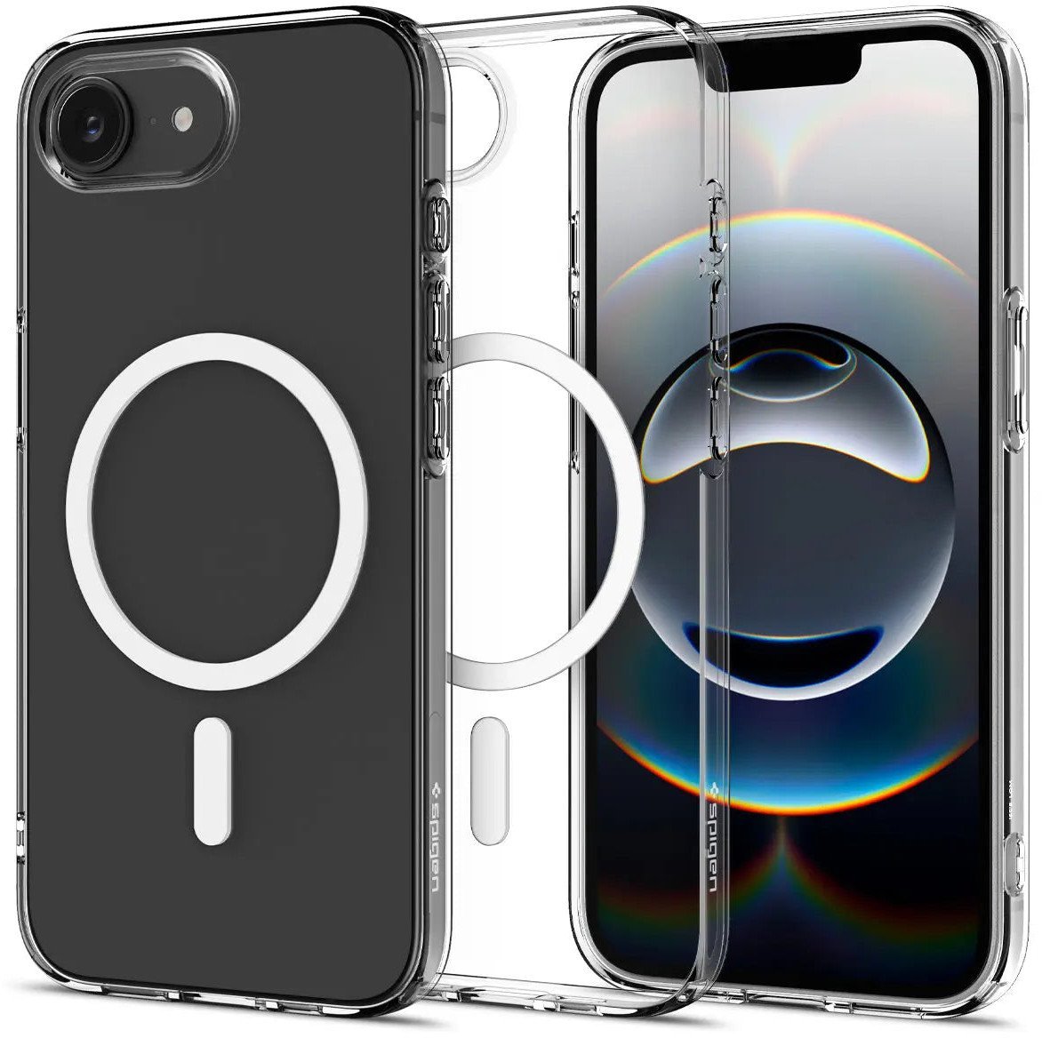 Spigen Crystal Flex MagSafe, clear white - iPhone 16e