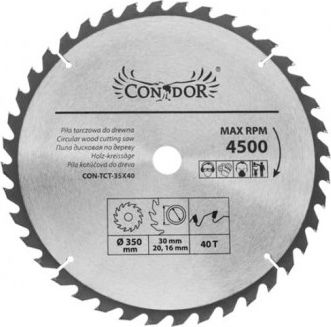 Condor Tarcza do drewna 125x22x40 zębów (CON-TCT-1204)