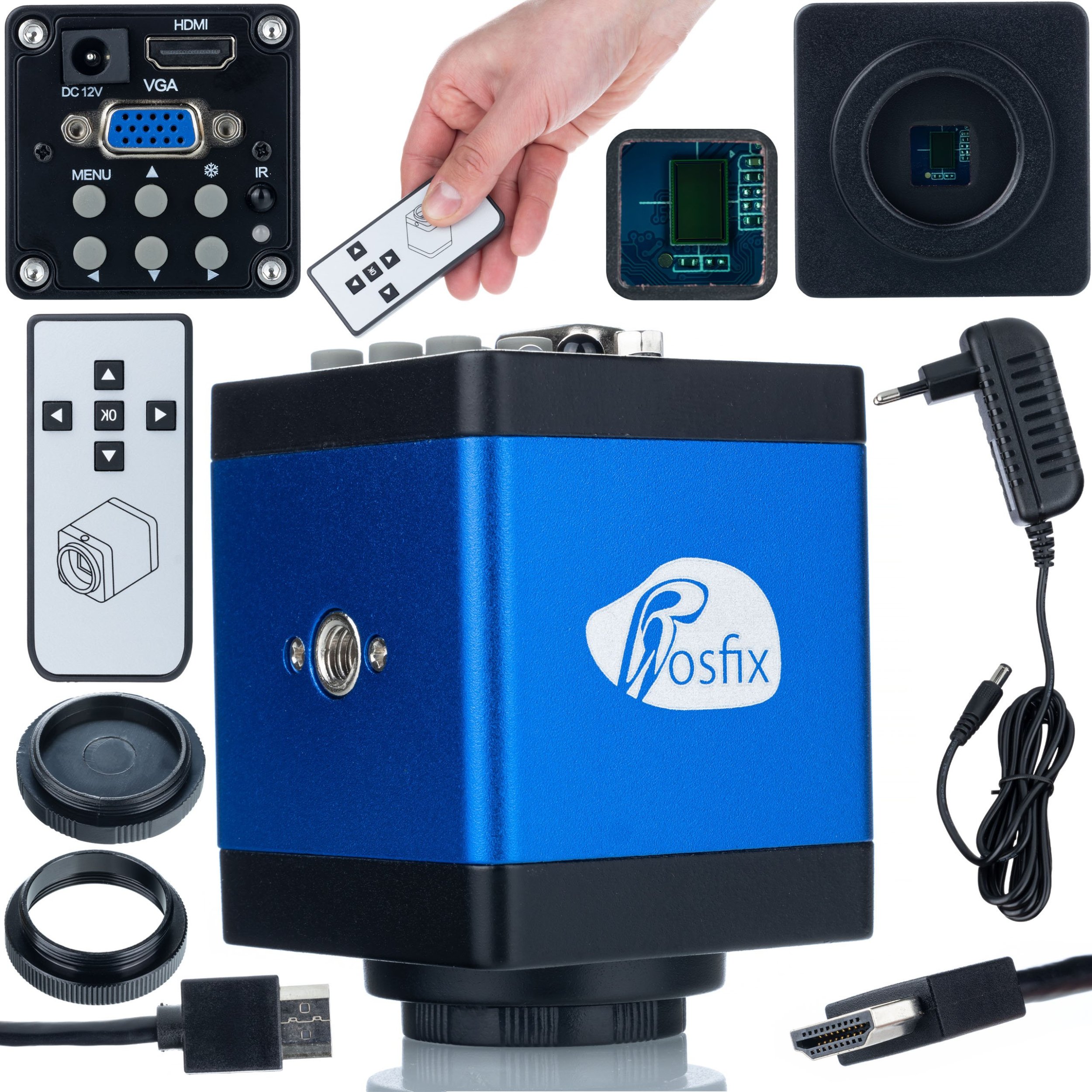 Mikroskop Rosfix KAMERA MIKROSKOPOWA DO MIKROSKOPU ROSFIX DRACO BLUE PRO HDMI VGA FULLHD HQ