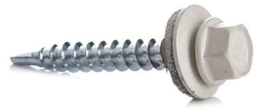 SELF SCR 4,8X35 WOOD+EPMD RAL9010 10PCS