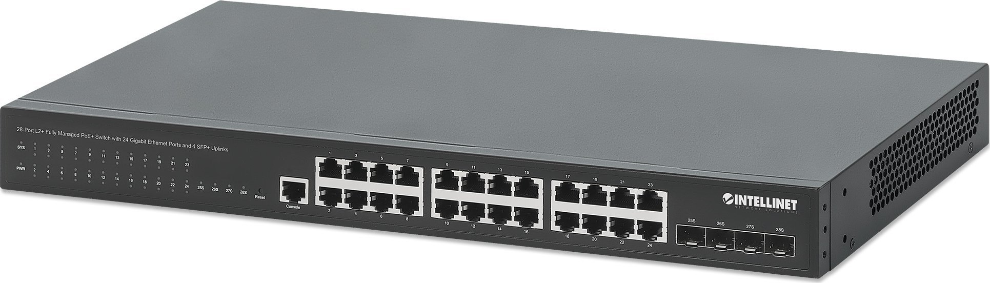 Switch Intellinet Network Solutions INTELLINET 28-P PoE+ Managed Switch 4x10GbE 450W