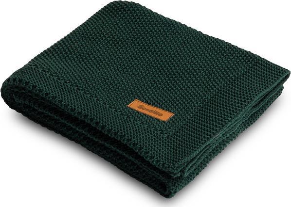 Sensillo KOC DZIERGANY BAWEŁNA 100X80 CIEMNOZIELONY 4327/6845