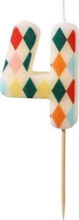 Świeczka urodzinowa 4 romby 5,5cm