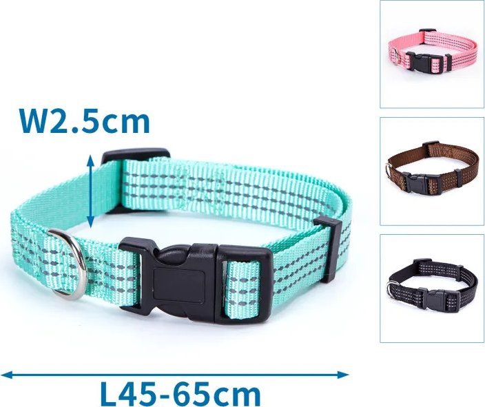 Nobleza Odblaskowa obroża dla psa z imitacji nylonu Odblaskowa obroża dla psa z imitacji nylonu