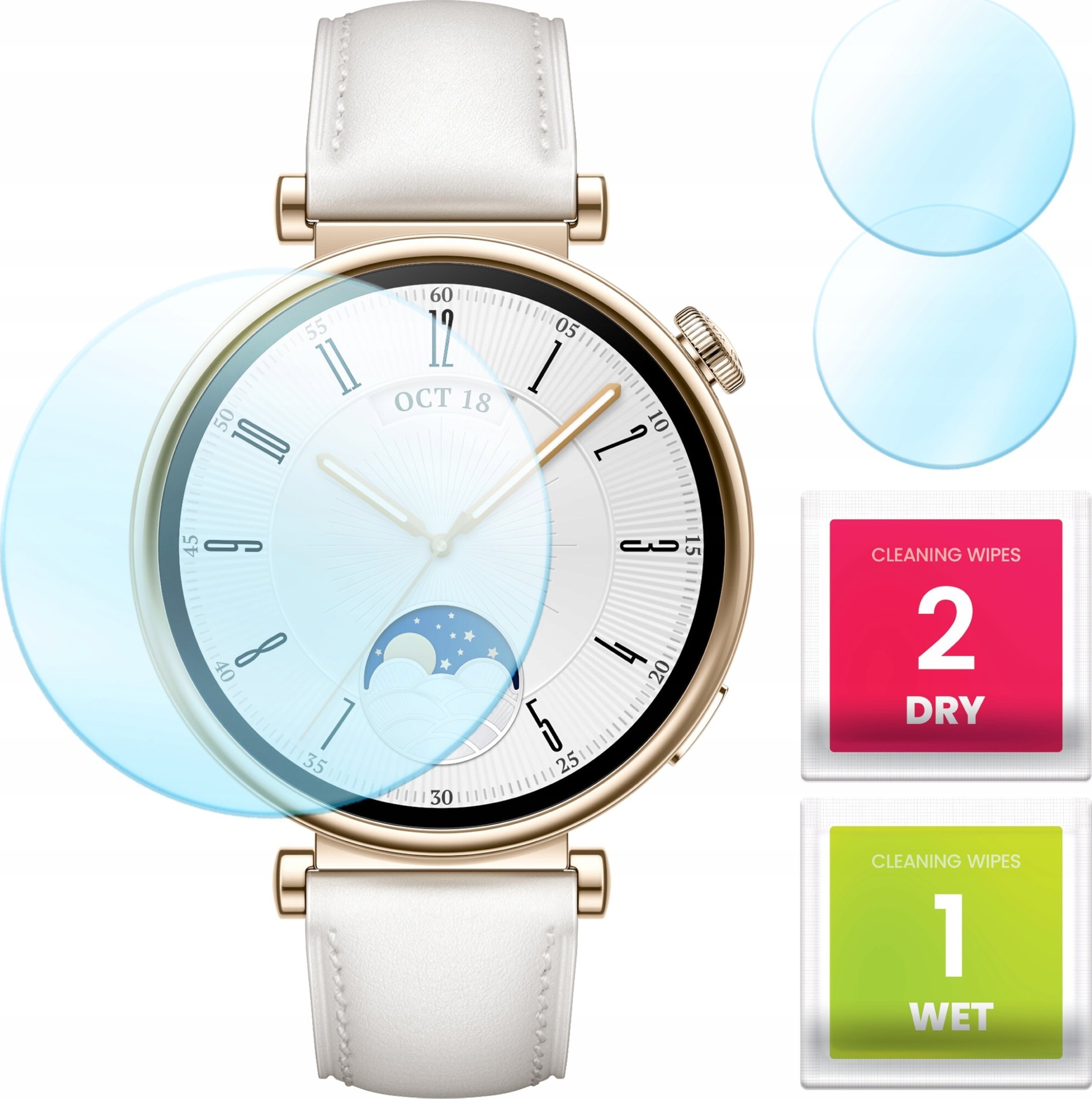 Hello Case 2-PAK Szkło Hybrydowe do Huawei Watch GT 4 (41 mm) (Szkiełko, Ochronne)