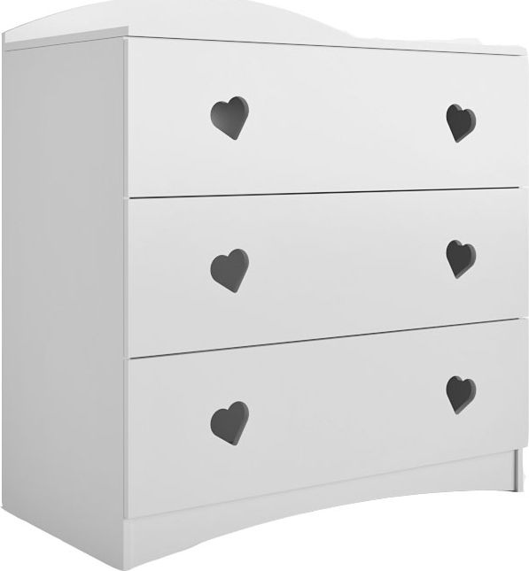 Elior Biała komoda do pokoju dziecięcego - Nolia 4X