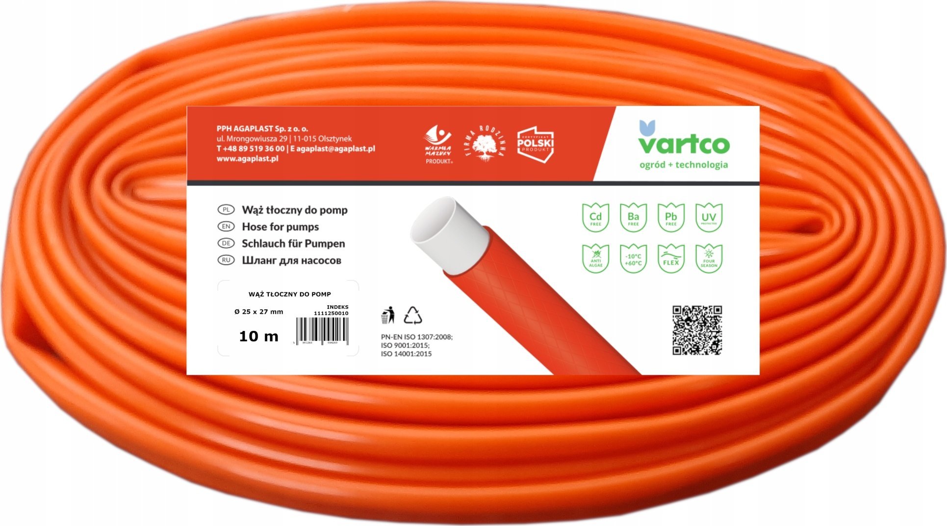 Vartco Drainage hose hose for submersible pumps 1" / 25mm 10m Vartco 1111250010