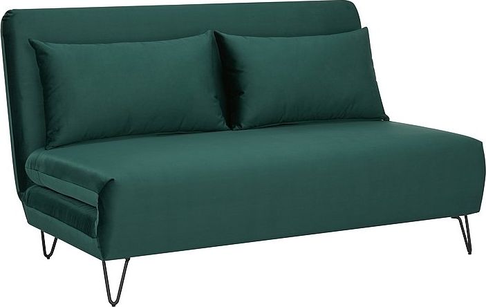 Signal Sofa rozkładana z funkcją spania ZENIA VELVET zielona