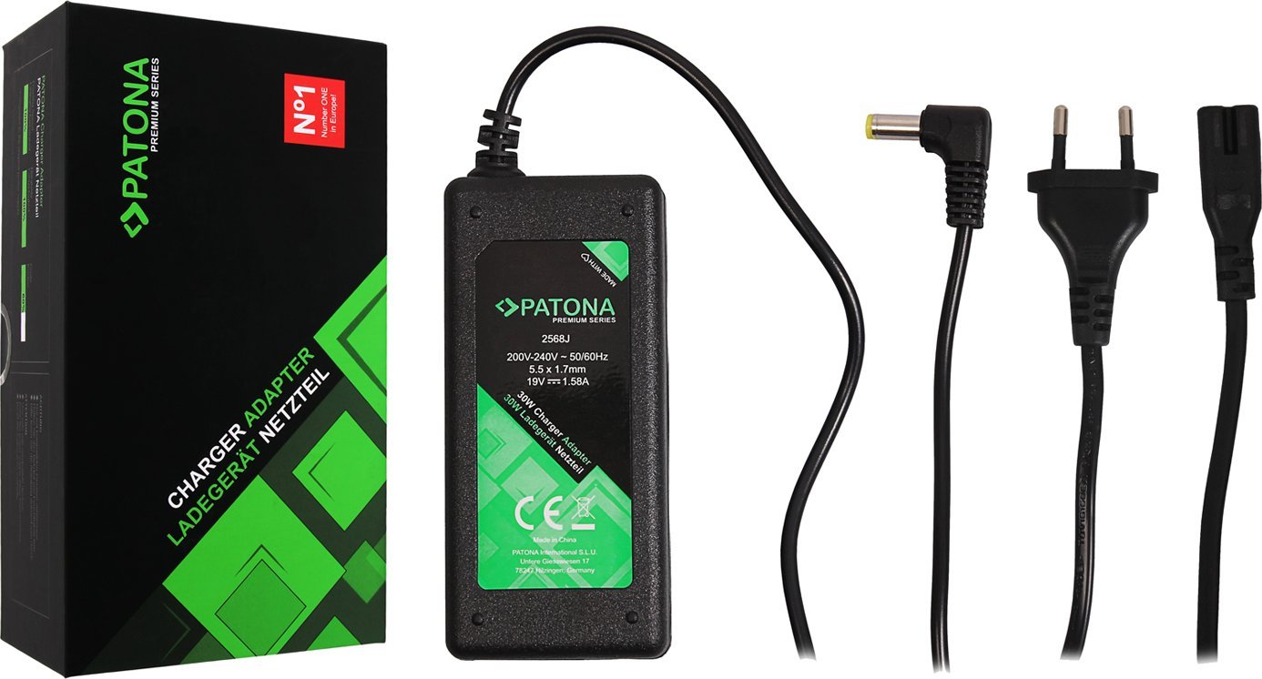 PATONA 2568 ładowarka do urządzeń przenośnych Laptop Czarny Prąd przemienny Wewnętrzna