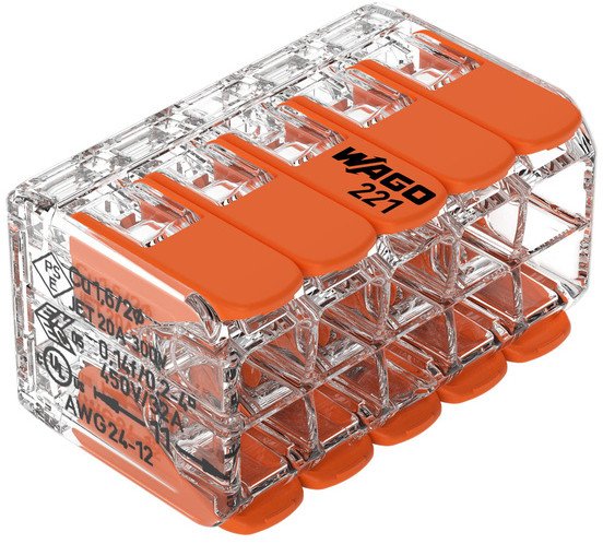 Wago złączka uniwersalna Compact do przewodów jednodrutowych wielodrutowych 10x 0,14-4 mm2 221-420 15 szt