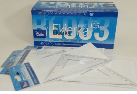 Tetis Ekierka równoramienna 10,5 cm BL003-B