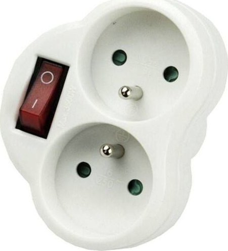 Konnoc DX-R2S rozbočka dvojzásuvka s vypínačem