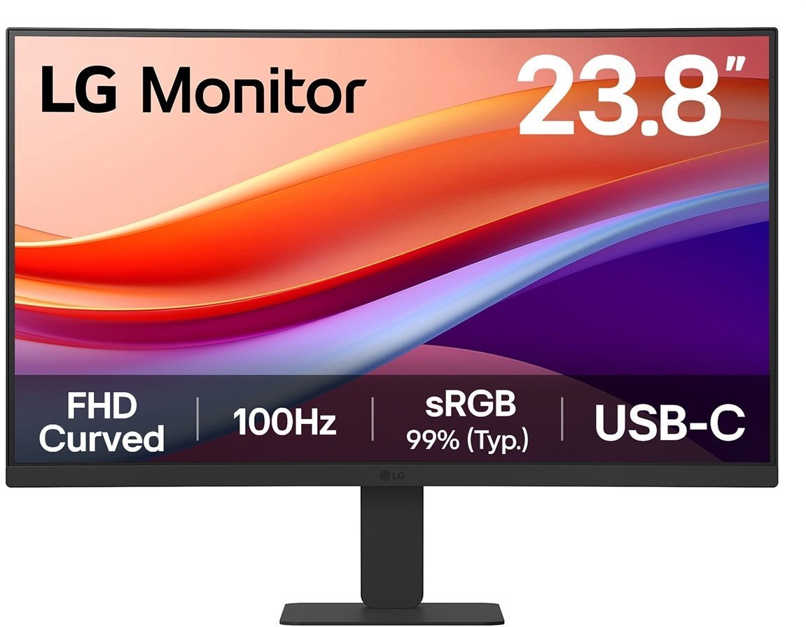 LG MT VA LCD LED 23,8" 24U421A - VA panel, 1920x1080, zakřivený, 100hz, USB-C, HDMI