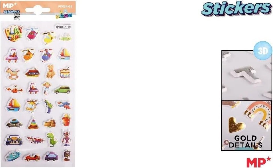 KiddyMoon Naklejki 3D zabawki