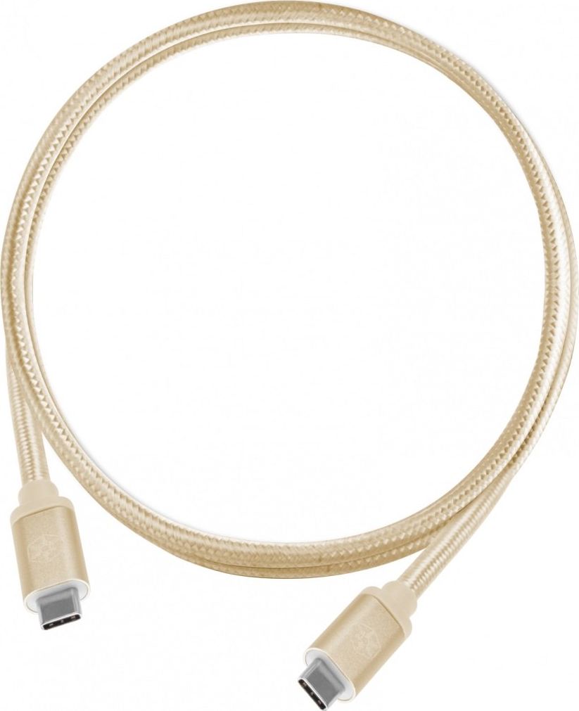 Kabel USB SilverStone USB-C - USB-C 0.5 m Złoty (52039)