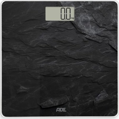 Waga łazienkowa ADE Waga łazienkowa, do 180 kg, 30 x 30 cm, łupkowy wzór, czarna / ADE