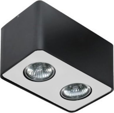 Lampa sufitowa Azzardo Lampa natynkowa kostka czarna AZzardo NINO 2 AZ1385