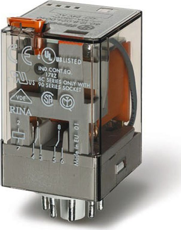 Finder Przekaźnik 2P 10A 230V AC 60.12.8.230.0040 Finder, Finder, F60-12-8-230-0040.