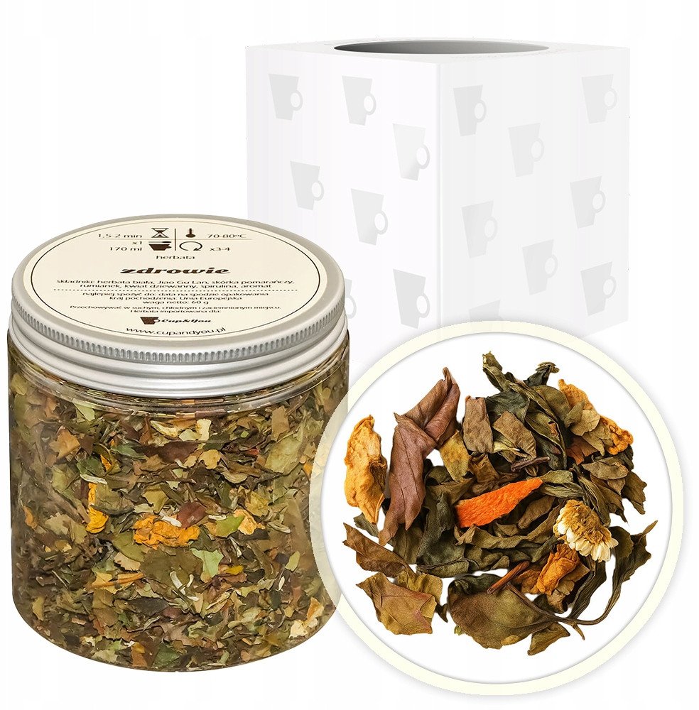 Herbata biała ZDROWIE tropikalny smak Noni 60g Jiao Gu Lang - sypana liściasta herbata PREMIUM Cup&You