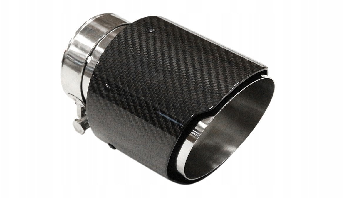 Końcówka tłumika 114mm wejście 76mm Carbon Gloss