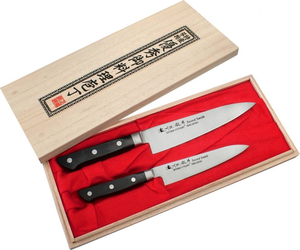 Satake SATAKE Katsu Zestaw 2 Nóży Japońskich: Santoku + Nakiri HG8265W