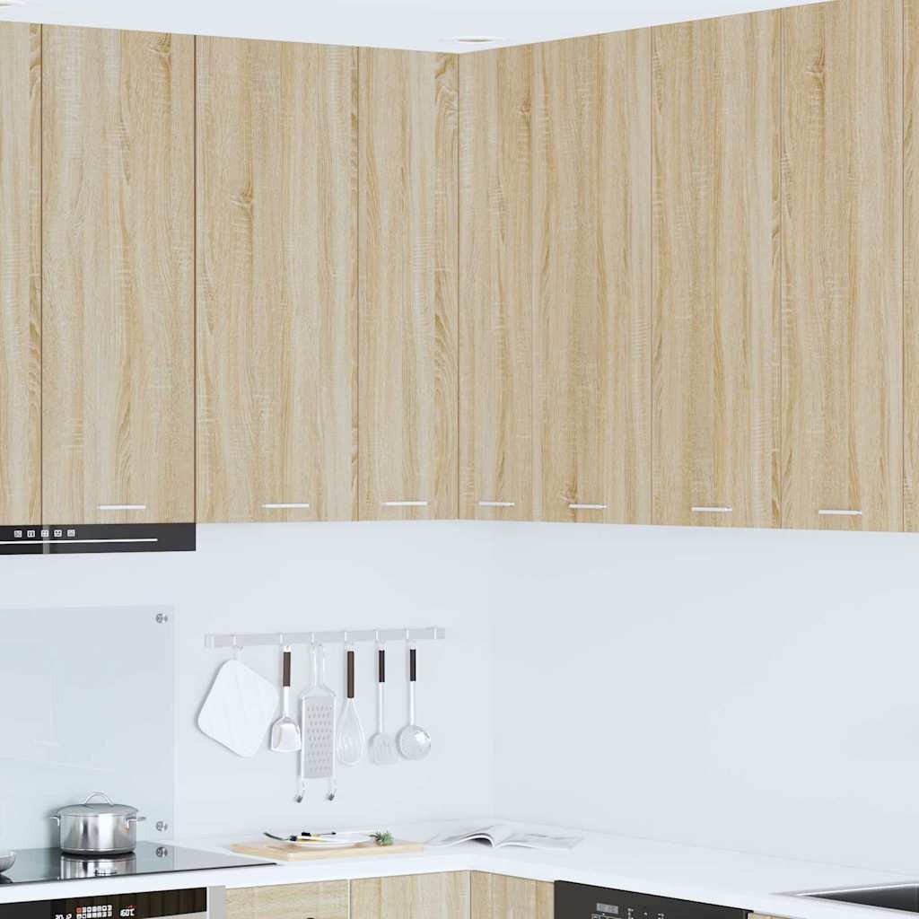 vidaXL Szafka wisząca z półką Riga Dąb Sonoma i Biały 57 x 57 x 100 cm