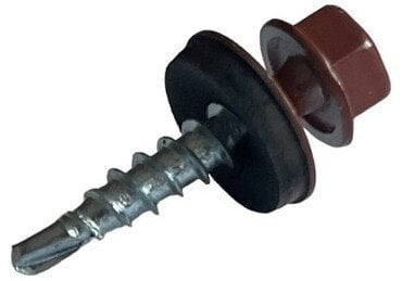 SELF SCR 4,8X35 WOOD+EPMD RAL8017 10PCS