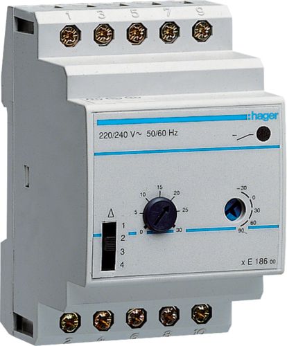 Hager Termostat wielofunkcyjny modułowy bez czujnika 230V 1P 2A (EK186)