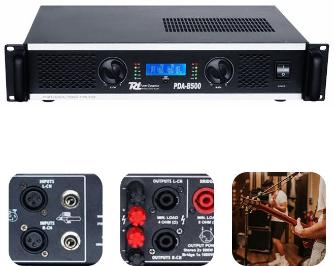 Profesjonalny wzmacniacz PDA-B500 Power Dynamics one size