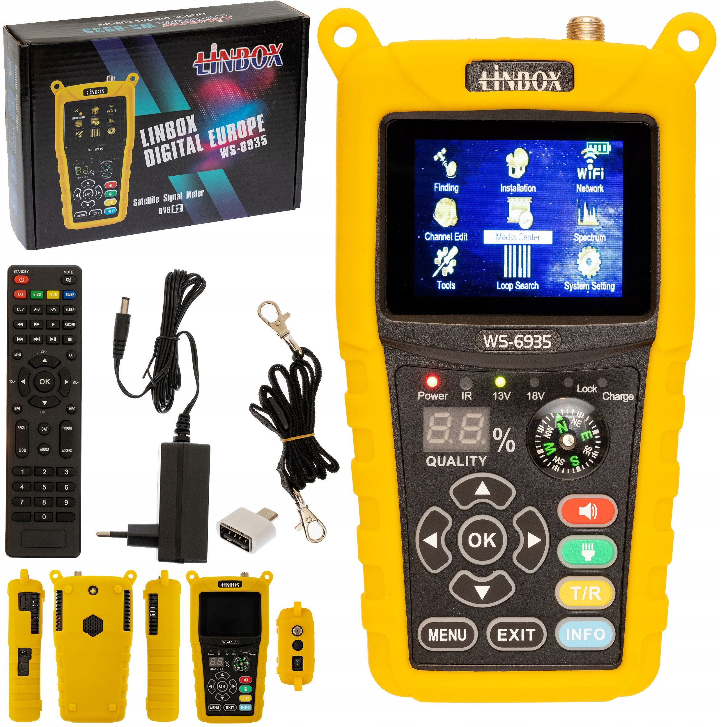 MIERNIK SATELITARNY LINBOX WS-6935 DVB-S2 PODGLĄD